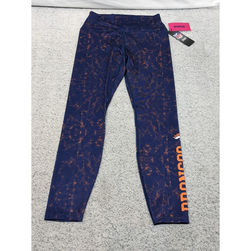 FOCO Womens NFL Ladies Team Color Cloud Leggings Denver Broncos Medium‎ NWT